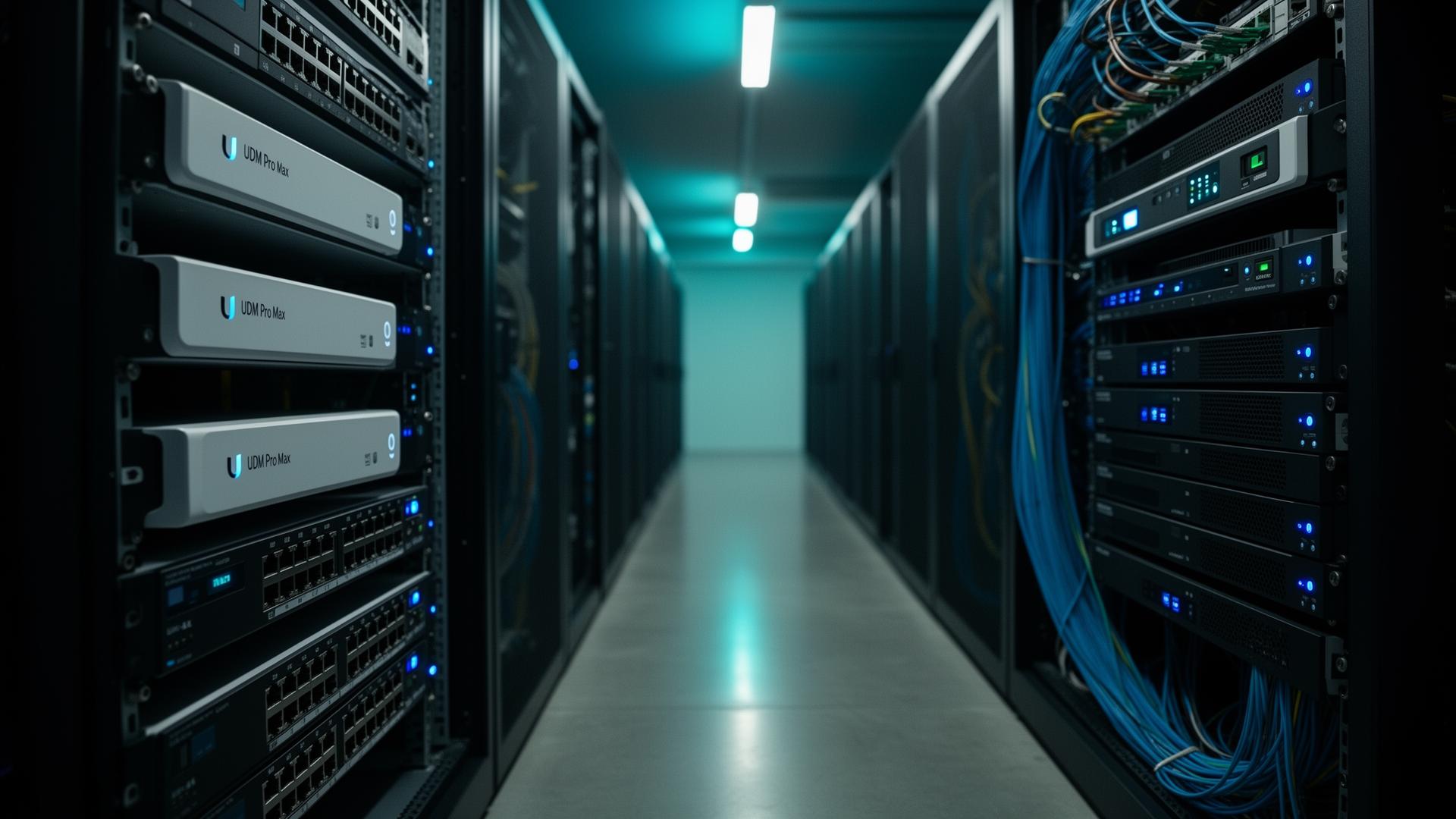 Ubiquiti UniFi server room powering an enterprise-scale Bastion Applied Sciences deployment